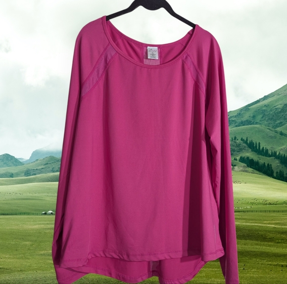 EUC PBX Pro Women's Pink Long Sleeve Workout Top Size XL - Picture 1 of 7